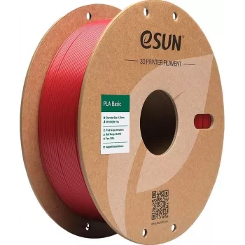 eSUN PLA BASIC 1,75 mm Fire Engine Red 1 kg 3D spausdintuvo filamentas PLA-BASIC175O-FR1P1