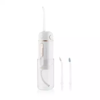 ETA Aqua Care Compact belaidis burnos irigatorius – 165 ml, baltas, 2 antgaliai, IPX7, įkraunamas per USB