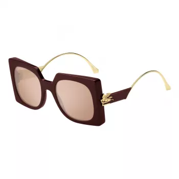 ETRO moteriški akiniai nuo saulės ETRO0026SLHF – juodas kvadratinis acetatinis rėmas su pilkais lęšiais (54/23/140 mm)