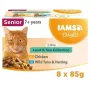 IAMS Delights Senior Land & Sea Collection padaže, šlapias maistas katėms, 8 x 85 g