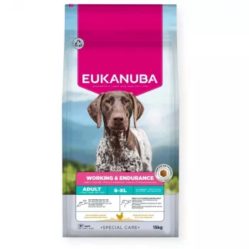 Eukanuba Working Endurance sausi šunų ėdalas su vištiena 15 kg