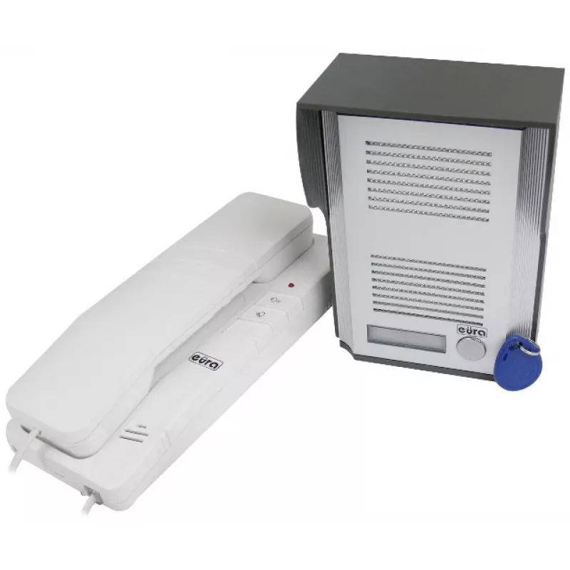 EURA ADP-41A3 Single-Family Audio Intercom System with RFID Reader (RL-3203ID)