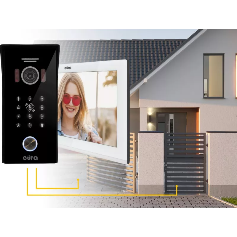 EURA VDP-99C5 vaizdo domofonas su 7 colių jutikliniu ekranu, WiFi, RFID, Tuya, baltas