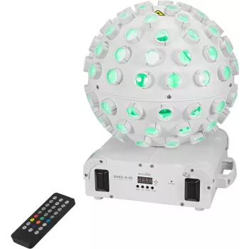 EUROLITE AKKU B-40 lazerinis spindulio efektas AIR baltas, 5x 8W RGBW LED, RG lazeris, baterija iki 11 val.