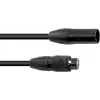 EUROLITE DMX kabelis SEC-1 IP65 3-pin 5m juodas – atsparus vandeniui, skirta naudoti lauke
