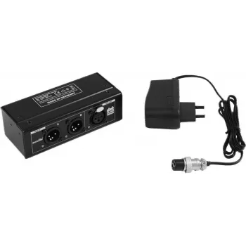 EUROLITE DXT-ME PRO DMX sujungėjas 2x3-Pin XLR į 1x3-Pin XLR išėjimą, HTP/LTP/Merge režimai, 512 kanalų, metalinis korpusas, 9-12V DC 70064868