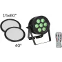 EUROLITE LED IP PAR 7x9W SCL Spot su 15x60° ir 40° difuzoriaus lęšiais 20000672