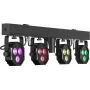 EUROLITE LED KLS-402 kompaktinis šviesų rinkinys AIR su 4 RGB/WW prožektoriais ir AirW belaidžiu DMX