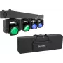 EUROLITE LED TMH Bar B240 Moving-Head Beam rinkinys su minkštu krepšiu – 4x 60W RGBW scenos apšvietimas
