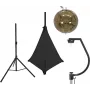 EUROLITE veidrodinis rutulys 30 cm auksinis su trikoju ir juoda uždanga 20000704