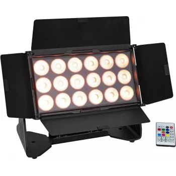 EUROLITE Multiflood IP 18x10W RGBW Wash CRMX IP65 LED Stage Floodlight Black