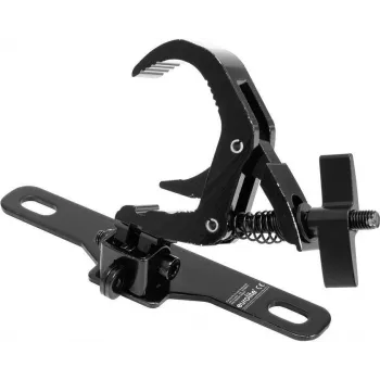 EUROLITE Omega Bracket 60 su spaustuku, 30 kg BGV C1 apkrova, 45-50 mm vamzdžiui, juodas