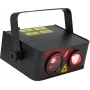 EUROLITE PolarStar RGB lazeris 193mW su žvaigždėto dangaus ir Šiaurės pašvaistės efektu, DMX, juodas