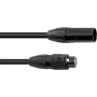 EUROLITE SEC-1 IP65 3-Pin DMX kabelis 3m juodas, atsparus vandeniui