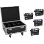 EUROLITE rinkinys 4x AKKU MBT-3 Spot MK2 LED prožektoriai + Flightcase su ratukais ir įkrovimo funkcija