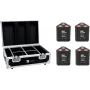 EUROLITE rinkinys 4x AKKU TL-3 QCL RGB+UV Trusslight + dėklas su įkrovimo funkcija 20000854