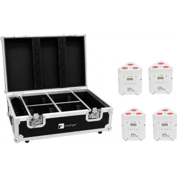 EUROLITE rinkinys 4x AKKU TL-3 TCL balti + įkrovimo lagaminas 20000650