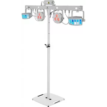 EUROLITE rinkinys LED KLS Laser Bar FX šviesos efektų setas baltas + BPS-2 garsiakalbio stovas baltas 20000920
