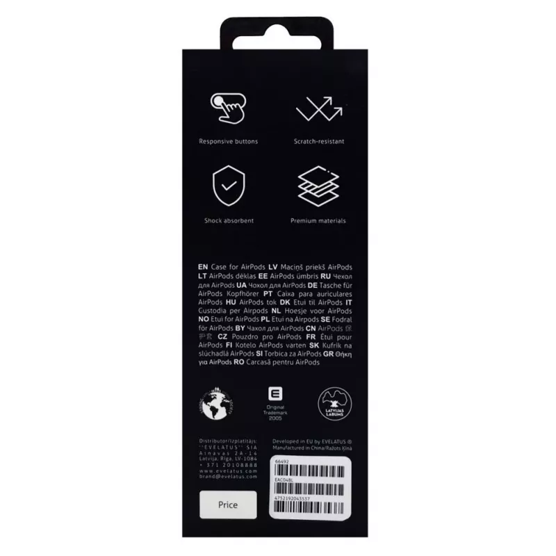 Evelatus Apple AirPods Dėklas EAC04 Mėlynas
