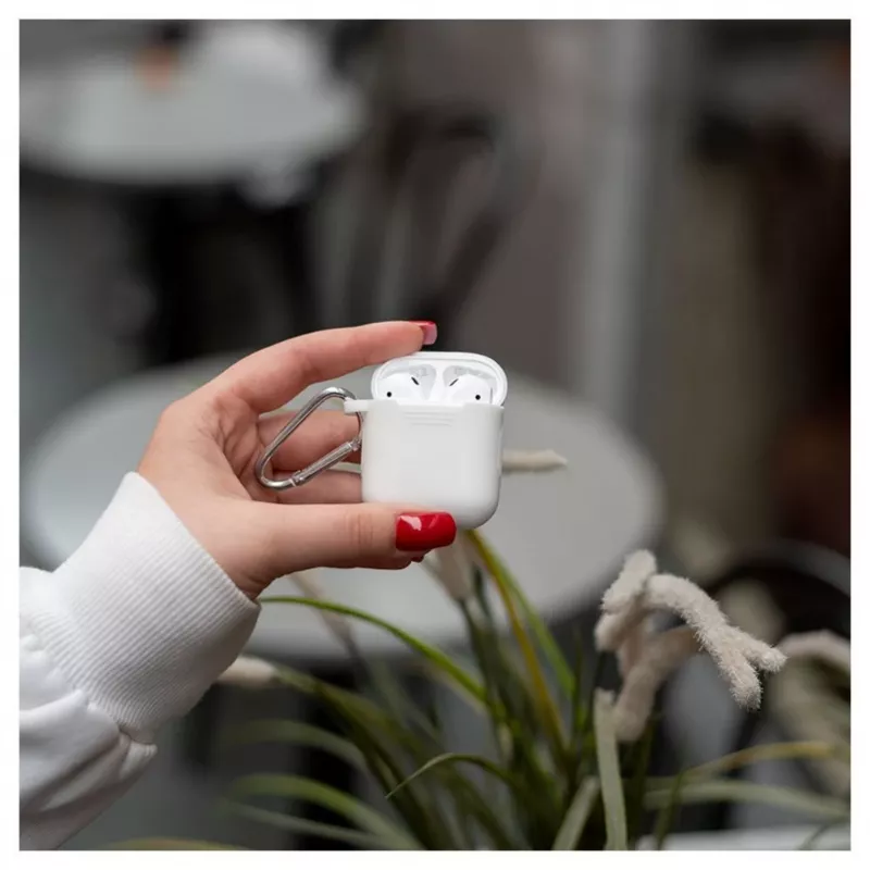 EVELATUS Apple AirPods Case EAC04 White - Silikoninis apsauginis dangtelis AirPods 1 ir 2 kartoms