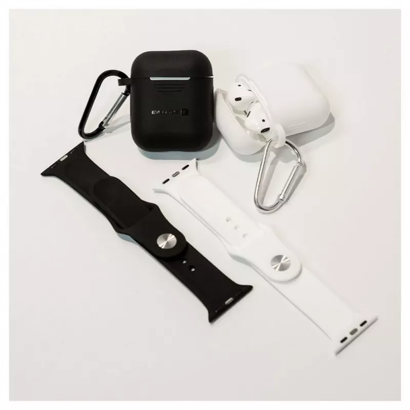 EVELATUS Apple AirPods Case EAC04 White - Silikoninis apsauginis dangtelis AirPods 1 ir 2 kartoms