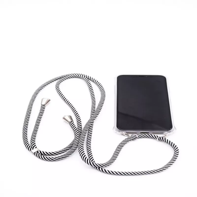 Evelatus Apple iPhone 11 Pro Silicone Transparent with Necklace TPU Strap Transparent