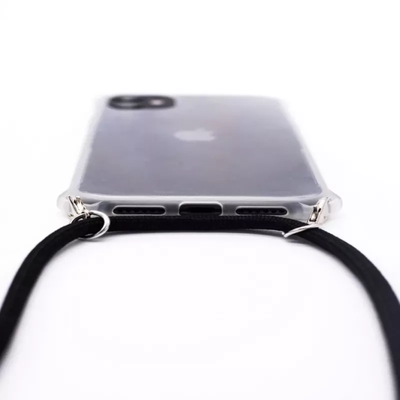 Evelatus Apple iPhone 11 Pro Silicone Transparent with Necklace TPU Strap Transparent