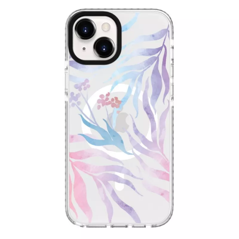 Evelatus Apple iPhone 15 PC+TPU dėklas su MagSafe - gėlių raštas