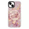Evelatus Apple iPhone 15 PC+TPU dėklas su MagSafe - Marmurinis rožinis