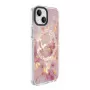Evelatus Apple iPhone 15 PC+TPU dėklas su MagSafe - Marmurinis rožinis