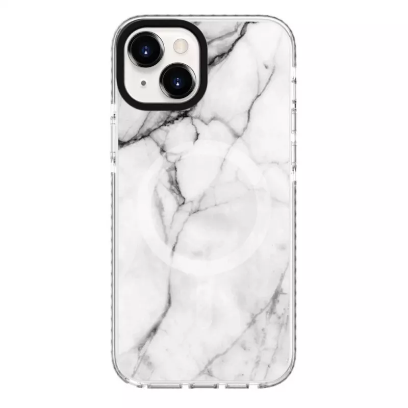 Evelatus Apple iPhone 15 Plus PC+TPU dėklas su MagSafe - Custom Marble White
