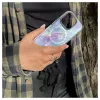 Evelatus Apple iPhone 15 Pro PC+TPU dėklas su MagSafe - Marmuro purpurinis
