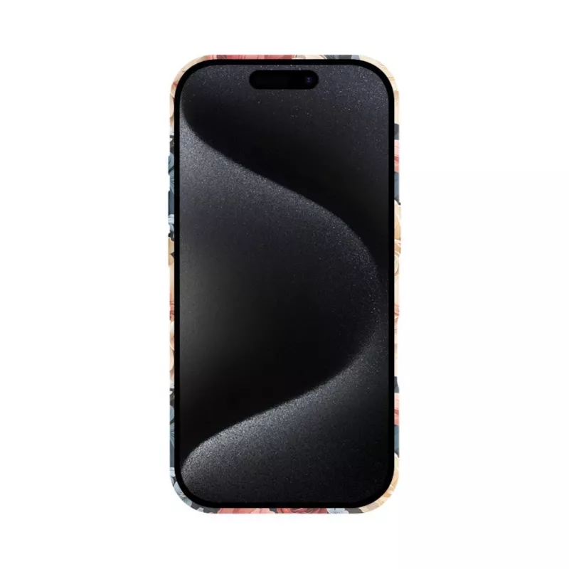 Evelatus Apple iPhone 16 plonas dėklas su MagSafe ir gėlių raštu raudonos spalvos
