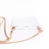 Evelatus Apple iPhone X/XS Silicone Transparent with Necklace TPU Strap Gold