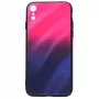 Evelatus Apple iPhone XR Water Ripple Gradient Color Anti-Explosion Tempered Glass Case Gradient Pink-Purple