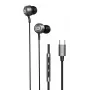 Evelatus Crystal Clear Audio ausinės su Type-C ir mikrofonu, juodos