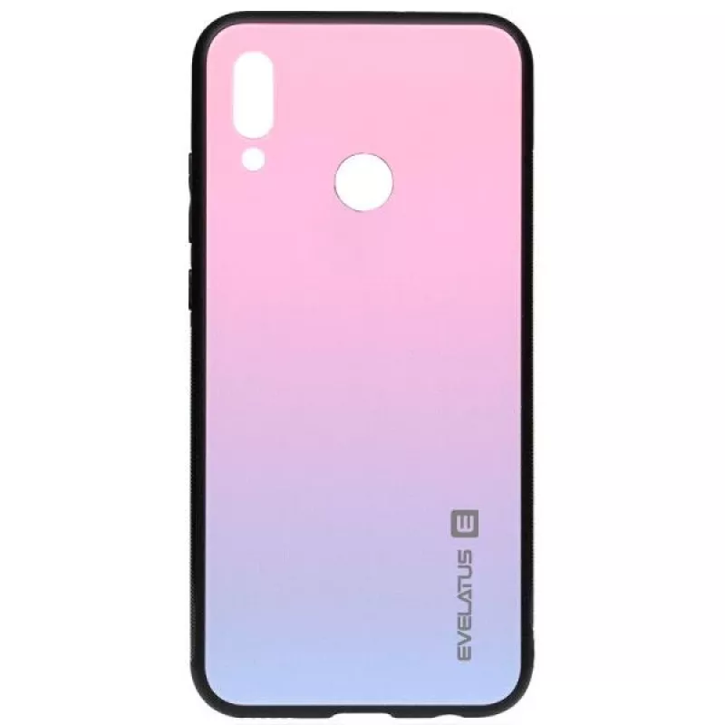 Evelatus Huawei P Smart 2019 Gradient Glass Case 2 Bubble Gum