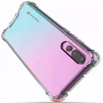 Evelatus Huawei P30 karinės klasės smūgiams atsparus silikoninis dėklas TPU permatomas
