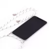 Evelatus Samsung A50 dėklas su virvute White Stripes Skaidrus