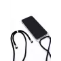Evelatus Samsung A50s dėklas su virvute Juodas permatomas