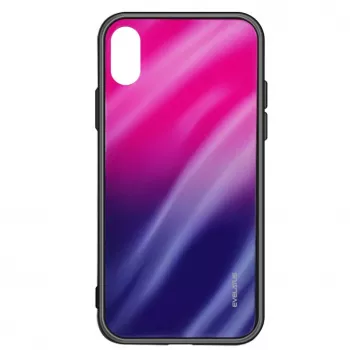 Evelatus Samsung Galaxy A10 Water Ripple Full Color Electroplating Tempered Glass Screen Protector Gradient Pink-Purple