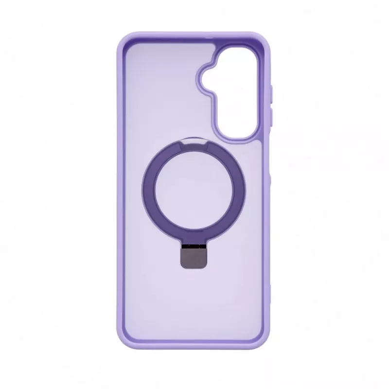 Evelatus Samsung Galaxy A17 4G / A17 5G Shield dėklas su MagSafe ir stoveliu, matinis žiedas, levandų violetinė