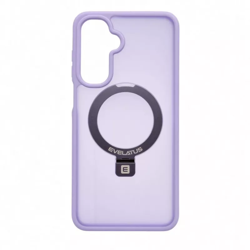 Evelatus Samsung Galaxy A17 4G / A17 5G Shield dėklas su MagSafe ir stoveliu, matinis žiedas, levandų violetinė