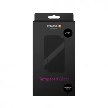 Evelatus Samsung Galaxy A22 0.33mm Flat Clear Tempered Glass Screen Protector with Japan Glue and Anti-Static Coating