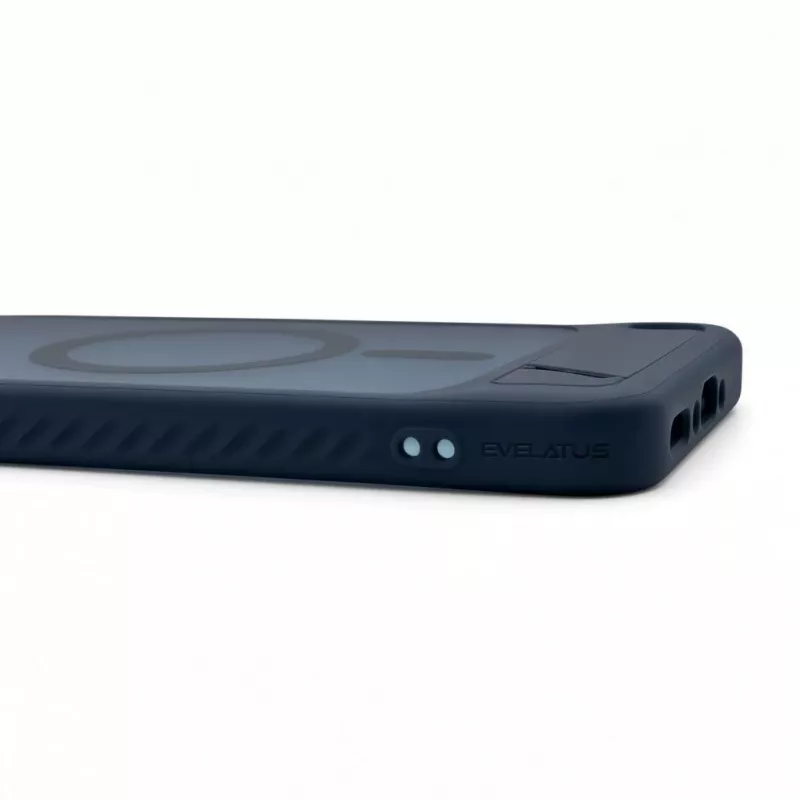 Evelatus Samsung Galaxy A37 / A36 gumuota danga su MagSafe ir stoveliu dėklas, tamsiai mėlynas