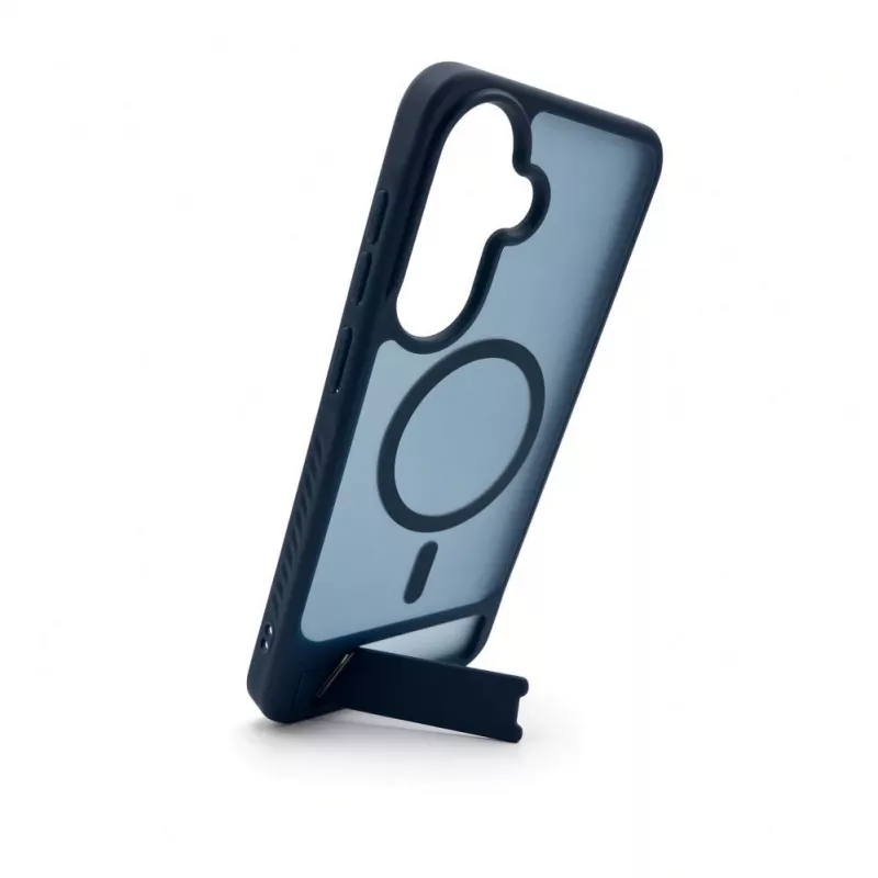 Evelatus Samsung Galaxy A37 / A36 gumuota danga su MagSafe ir stoveliu dėklas, tamsiai mėlynas