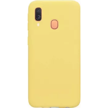 Evelatus Samsung Galaxy A40 Nano Silicone Case Soft Touch TPU Geltona