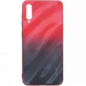 Evelatus Samsung Galaxy A50 Water Ripple Full Color Electroplating Tempered Glass Gradient Red-Black