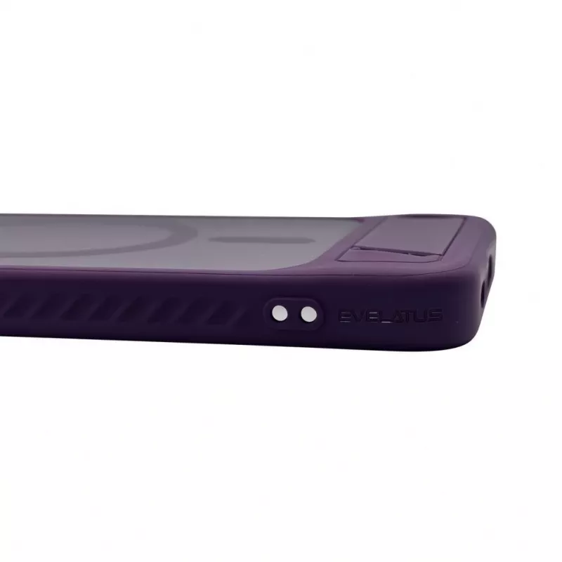 Evelatus Samsung Galaxy A57 guminis dėklas su MagSafe ir atramėle, violetinis
