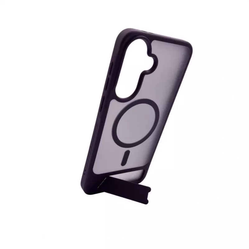 Evelatus Samsung Galaxy A57 guminis dėklas su MagSafe ir atramėle, violetinis